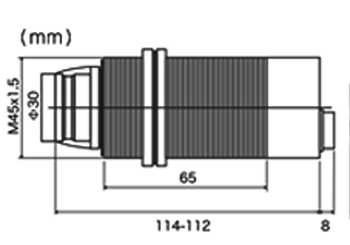廣州菠萝蜜视频网站IS-CF300AD（50-300℃）同軸單激光聚焦瞄準固定安裝自帶顯示在線式感（gǎn）應紅外測溫儀(圖3)